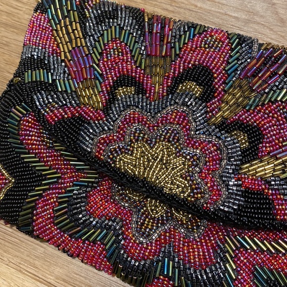 La Regale Ltd Multi Color Beaded Evening Clutch - Picture 2 of 8